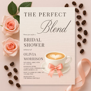 Invitation Élégant Mariage Café The Perfect Blend