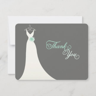 Invitation Élégant Mariage chic Gown Merci de Fête des mariée