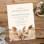 Invitation Élégant Mariage d'aquarelle d'automne   Airy<br><div class="desc">Ce magnifique design de faire-part de mariage présente des illustrations d'aquarelle florale légère et aérée avec une élégante typographie gris foncé sur un arrière - plan neutre clair. Ce design intemporel est un excellent choix pour de nombreux styles d'événements, du classique au rustique. Associez-le à la carte de réponse de...</div>