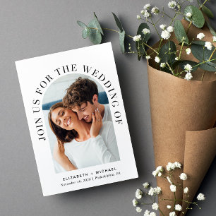 Invitation Élégant Mariage d'arc photo