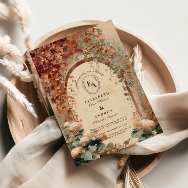 Invitation Élégant Mariage de automne rustique (Créateur téléchargé)
