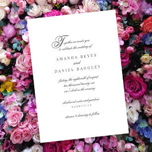 Invitation Élégant Mariage de budget de calligraphie de scrip