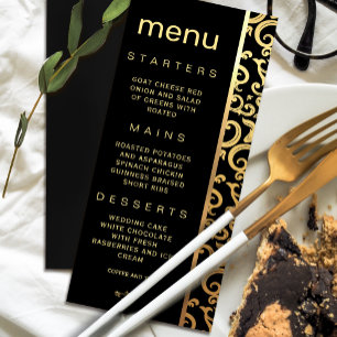 Invitation Elégant Mariage de cadre or