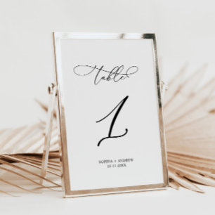 Invitation Élégant Mariage de calligraphie Tableau Numéro 1