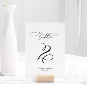 Invitation Élégant Mariage de calligraphie Tableau Numéro 2