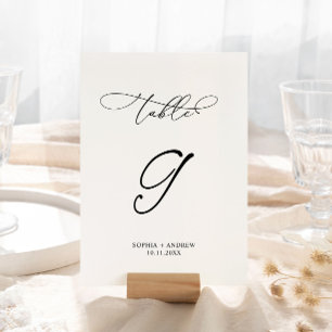 Invitation Élégant Mariage de calligraphie Tableau Numéro 9