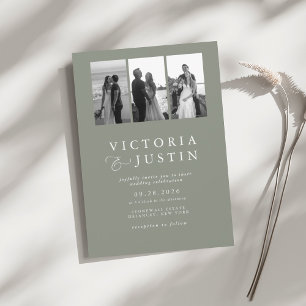Invitation Élégant Mariage de collection photo moderne