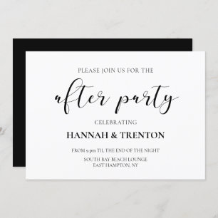 Invitation Elégant mariage de design après la fête