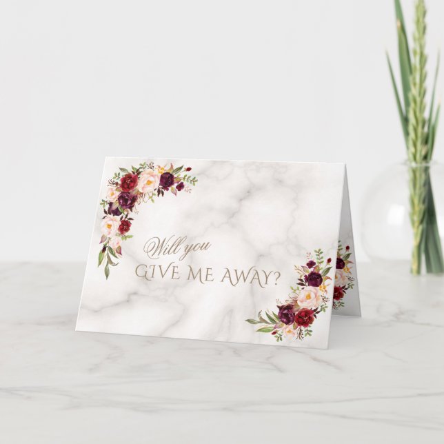 Invitation Élégant Mariage de fleurs blanches roses de Bourgo (Devant)