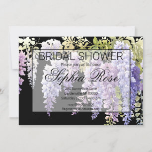 Invitation Élégant mariage de glycine couleur violet doux