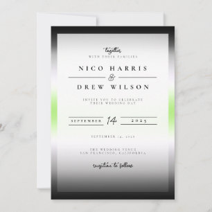 Invitation Élégant Mariage de la fierté de l'agent