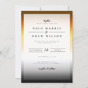 Invitation Élégant Mariage de la fierté de l'ours
