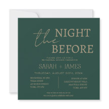 Élégant Mariage de la répétition Emerald Green