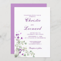 Élégant Mariage de Lavander violet