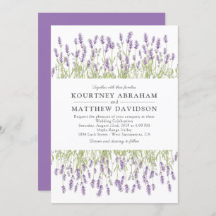 Invitation Élégant Mariage de Lilac Floral Lavender