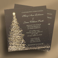 Élégant Mariage de Noël Or Brown