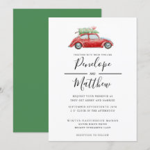 Elégant Mariage de Noël Rustic Car