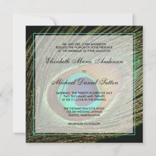 Invitation Élégant Mariage de plumes de paquetage