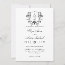 Élégant Mariage de poitrine de feuille de monogram