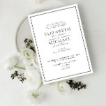 Invitation Élégant Mariage de script classique noir et blanc<br><div class="desc">Portez votre journée spéciale au niveau suivant avec ce magnifique faire-part de mariage de script noir et blanc. Notre design classique est parfait pour les occasions formelles et les mariées modernes. Copyright Anastasia Surridge pour Invitations élégants,  tous droits réservés.</div>