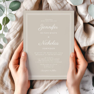 Invitation Élégant Mariage de script de style moderne