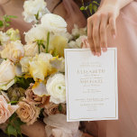 Invitation Élégant Mariage de script Gold Classic<br><div class="desc">Un faire-part de mariage doré classique et élégant, avec des scripts de calligraphie. Parfait pour la mariée moderne ayant une liaison formelle. Contacter le concepteur pour les produits correspondants. Merci tellement pour soutenir notre petite entreprise, nous l'apprécions vraiment! Nous sommes si heureux que vous aimiez ce design autant que nous,...</div>