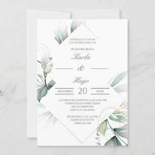 Invitation Elégant mariage de verdure