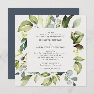Invitation Elégant Mariage de verdure Eucalyptus