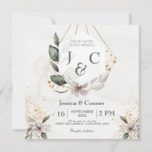 Elégant Mariage de verdure or