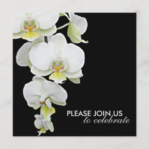 Invitation Élégant Mariage d'orchidées blanches/Invitations d