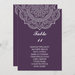 Invitation Élégant Mariage Eggplant Paisley