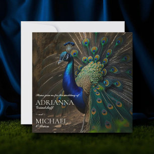 Invitation Elégant Mariage élégant Peacock