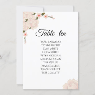 Invitation Élégant Mariage en fleurs rose