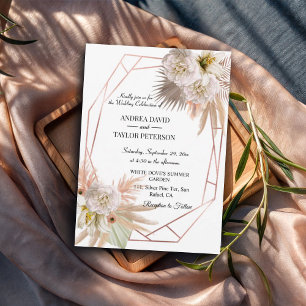 Invitation Élégant Mariage en laiton Terracota Gold Frame Pam