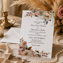 Élégant Mariage Floral Bohème d'Automne