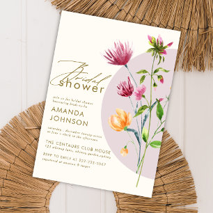 Invitation Élégant Mariage Floral Bohème Douceur