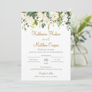 Invitation Élégant Mariage floral Boho