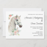 Élégant Mariage Floral Boho Cheval Blanc