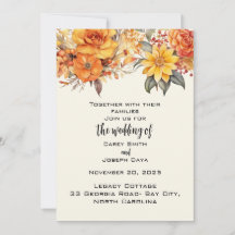 Élégant Mariage floral d'automne