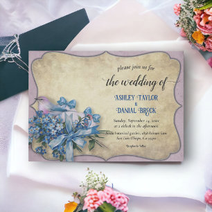 Invitation Élégant Mariage floral moderne du milieu du siècle