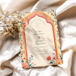 Invitation Élégant Mariage islamique floral<br><div class="desc">Invitation vos proches pour célébrer votre journée spéciale avec notre élégant Faire-part de mariage islamique bleu marine floral. Associant élégance intemporelle et grâce culturelle, ce design présente un riche arrière - plan bleu marine orné de motifs floraux complexes et de délicats accents d'or ou d'argent, créant une introduction luxueuse et...</div>