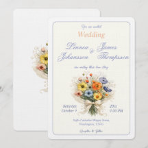 Élégant Mariage Ivoire Bleu Poussiéreux