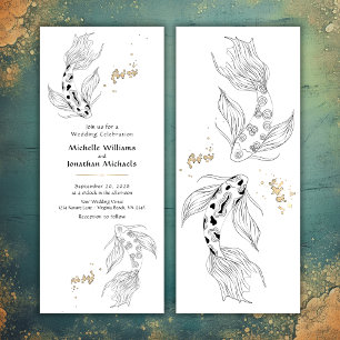 Invitation Élégant Mariage japonais de poisson Koi