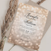 Elégant Mariage Lumières Rose Vintage Or QR RSVP