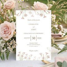 Élégant Mariage Minimaliste aux Fleurs Sauvages Ro