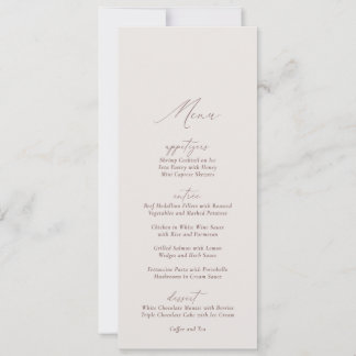 Invitation Élégant Mariage Moderne Calligraphie Ivoire