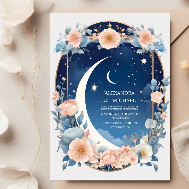Invitation Élégant, Mariage Moderne de Constellations Céleste (Créateur téléchargé)