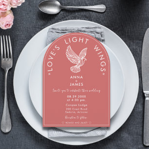 Invitation Elégant Mariage moderne minimaliste Rose rose cita