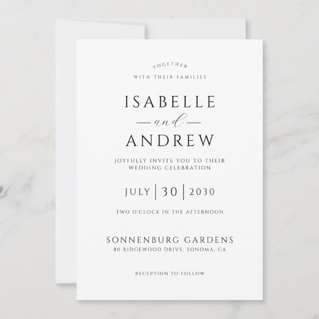 Invitation Élégant Mariage Photo Bohème Rustique  (Devant)