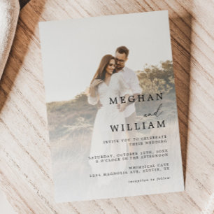 Invitation Élégant Mariage photo de calligraphie